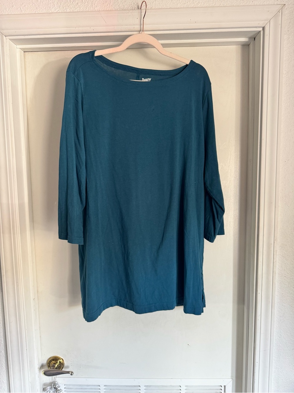 Duluth Trading Co Deep Teal Crew Neck Tee